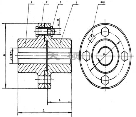 yld型-凸缘联轴器基本参数和主要尺寸